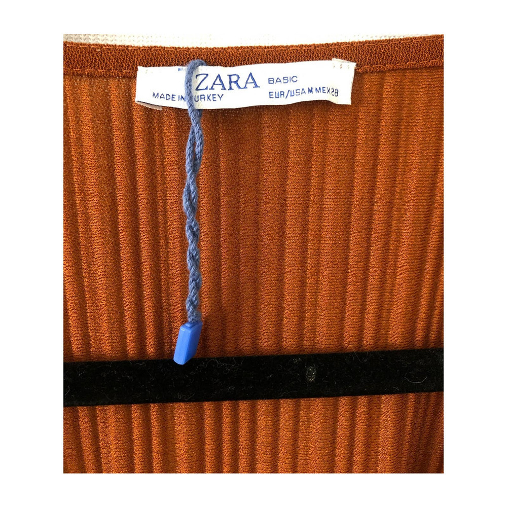 ZARA Basic Scoop V-Neck Wrap Blouse with Waist Bow Tie Size M​​​ - Picture 16 of 16